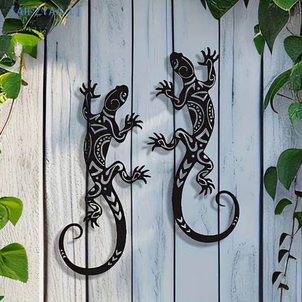 ZYAA112Pcs Iron Gecko Wall Decorations Suitable For Home Garden Courtyard Decor Door Frame Decoration w260601