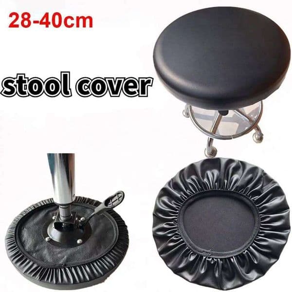 1Pcs PU Leather with Elastic Bands Waterproof Round Chair 28-40cm All Inclusive Stool Seat Cushion Cover 26Y0605