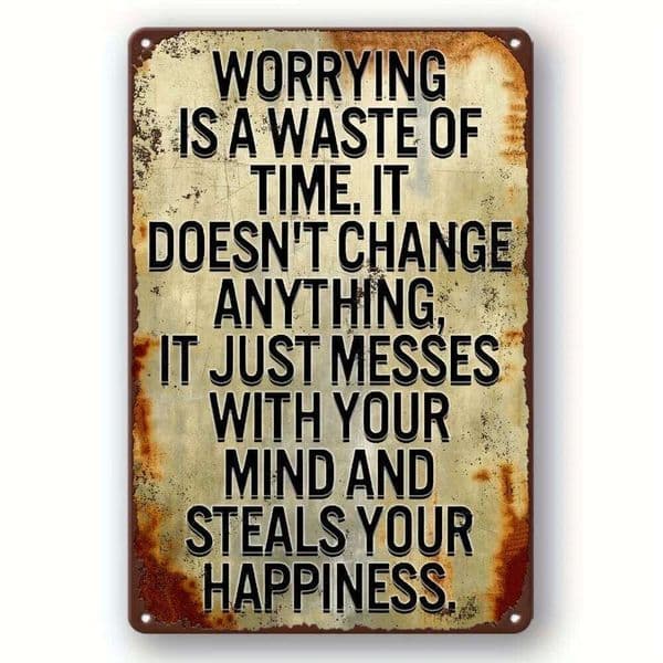 Vintage Rustic Metal Tin Sign - Inspirational Quote Humorous Motivational Wall Art Home Bar Cafe Man Cave Farmhouse Decor 26Y0605