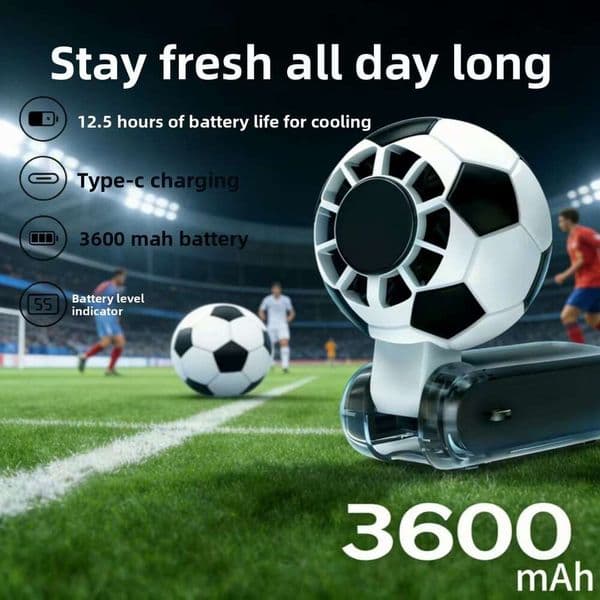 Mini Handheld Portable Fan US Canada Mexico Football With Ice Cooling Small Mini Desktop Portable Foldable World Cup Fan