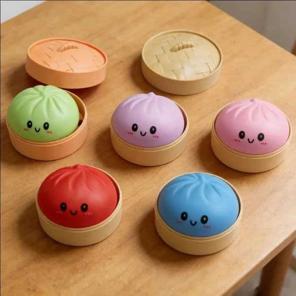 Colorful Dumpling Squishes Stress Balls Reusable Low Rebound Decompression Toys Dough Ball Unique Home Decoration Gifts T260602TVRT