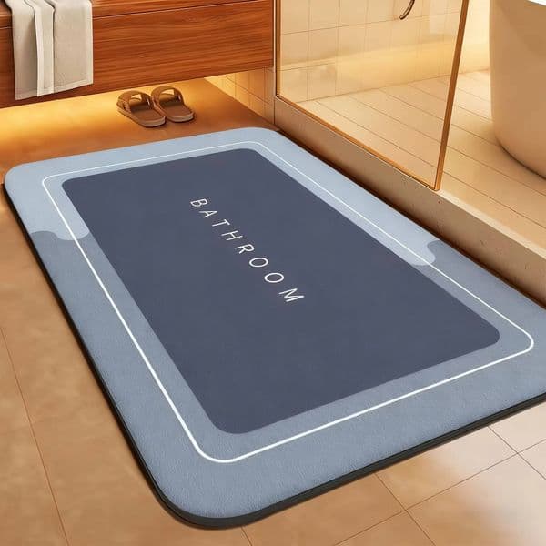 1-Piece Ultra-Absorbent Floor Non-Slip Absorbent Toilet Home Bedroom Door Mat, Bathroom Carpet, Kitchen Mat