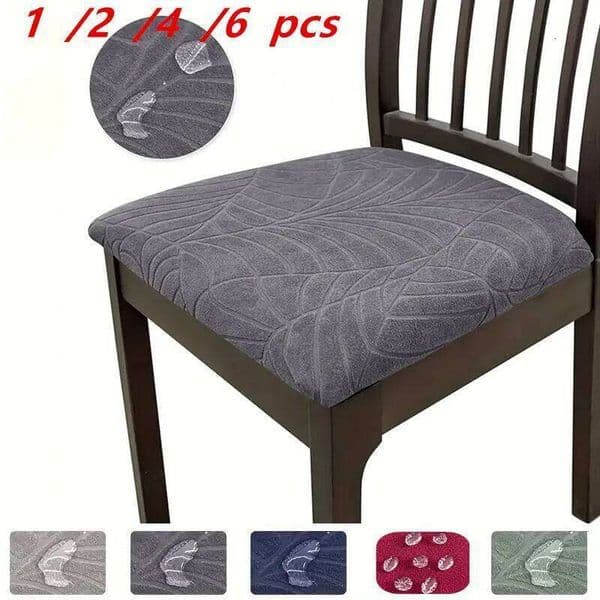1/2/4/6pc jacquard waterproof slipcover dining room ,chair seat cover for wedding banquet office chair protector 26Y0605