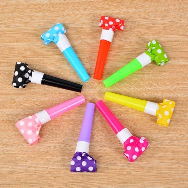 Wholesale 65cm Dot Paper Blowing Dragon Children Adults Festival Celebration Birthday Party Supplies Color Whistle Boost Props 260601