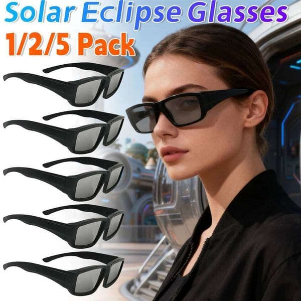 1/2/5PCS Safety Sun View Paper Viewing Glasses UV Resistant Solar Eclipse Sunglasses W260606