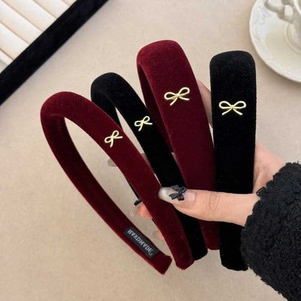 atmosphere winter Korean headband autumn womens 2024 new high cranial top velvet headband high sense retro hair accessories H260606