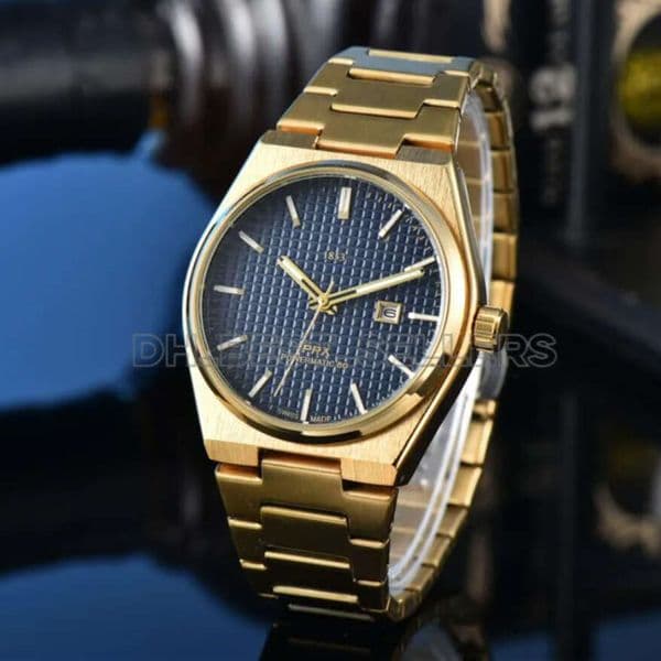 Classic Blue Quartz Tissortly Movement Watch for Men and Women Waterproof Solid Link prx Watches Band 40mm Precision Steel Scratch Resistant Mirror Surface 88d