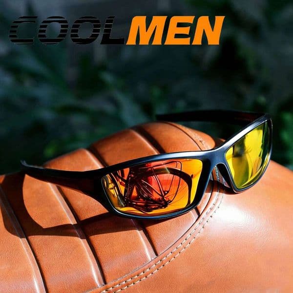 COOLMEN Men's Polarized Fishing Sunglasses Men Women Cycling Driving Hiking Sun Glasses Anti-glare UV400 Eyewear TAC Lens 1 pc W260606