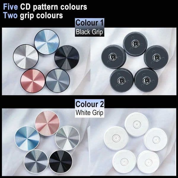 CD Pattern Phone Gripso Holder Socket Ring Holder Griptok Universal Telephone Mobile Phone Finger Grip Holder Bracket J260606