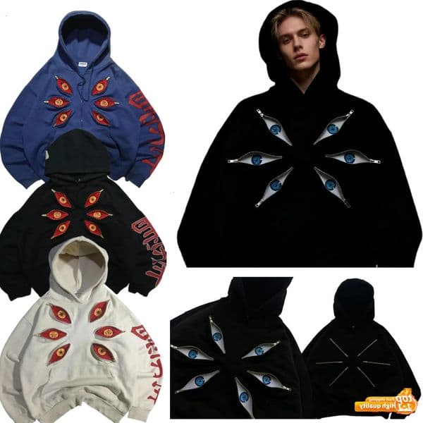 Y2k Street Punk Unisex Dark Retro Hoodies Gojos Gaze Multi Cool Design Sweatshirt Men Oversized Casual Fashion Anime Zip Hoodie 251224 c8 bb 3f 2f