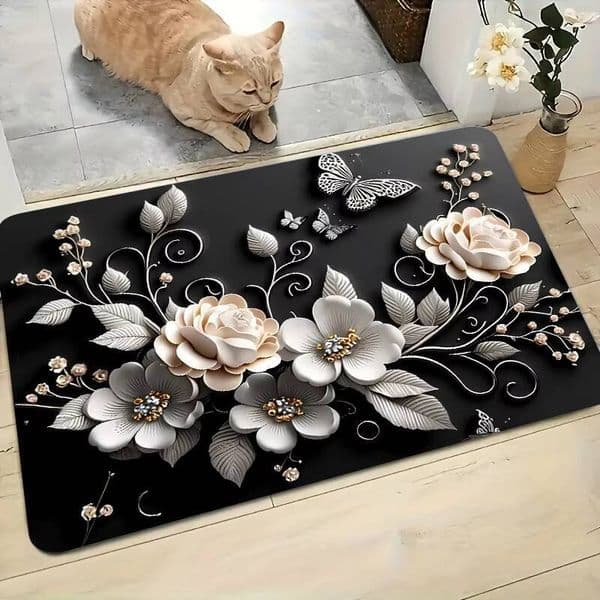 Bathroom Pad - Quick-Dry Absorbent Carpet Non-Slip Thin Instant-Dry Magic Bath Floor Mat For In Front Of The Bathtub