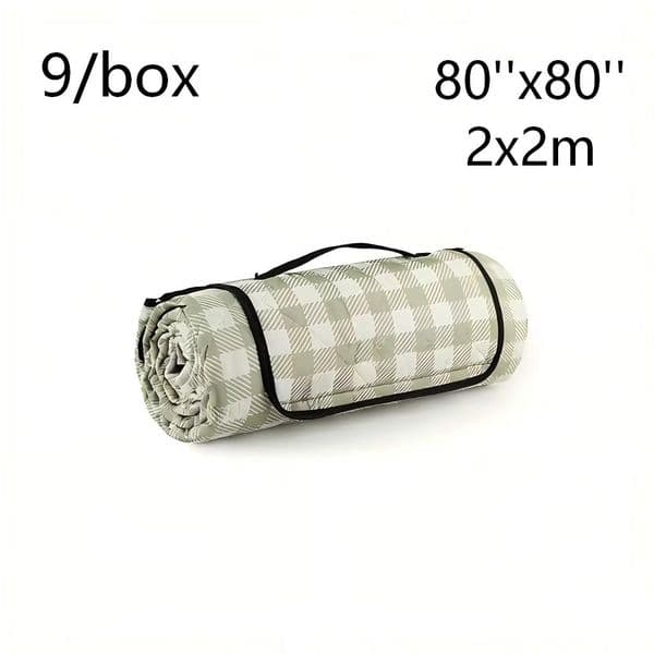 80''x80'' (2x2m) Foldable Blanket for Outdoor Picnic Outdoor Mat Beach Camping Grass Lawn Park