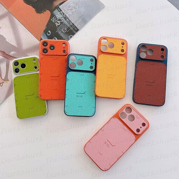 Unisex Leather Designer Phone Case for iPhone Air 17 16 Pro Max 15 14 Plus 13 13pro TPU Back Anti-knock Frame Shell Emboss Letter Luxury Cellphone Cover iPhone14 15pro