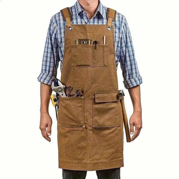Thickened Canvas Apron Waterproof Cleaning Woodworking Mechanic Carpenter Electrician Gardening Heavy Industry Waist 260605