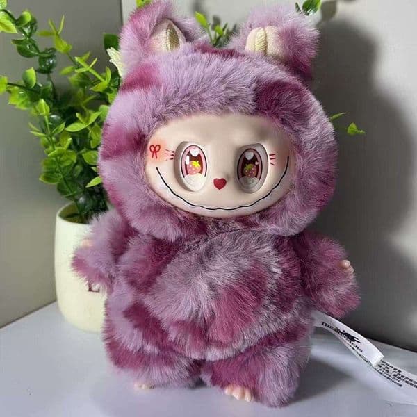 Doll LABUB Labubu Plush Doll, Customizable Colorful Naked Figure, Pendant Toy, Cartoon Silicone Face, Crossborder