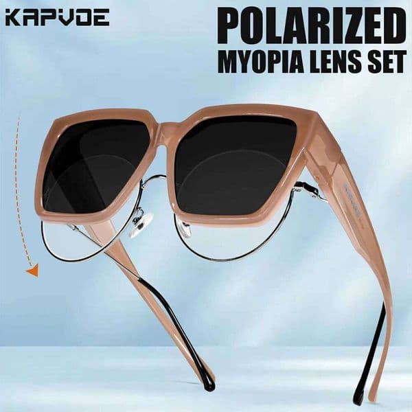 Fit Over Sunglasses Cover On Myopic UV400 Eyewear Polarized Shades Glasses Bike Driving Golf Equipment W260606