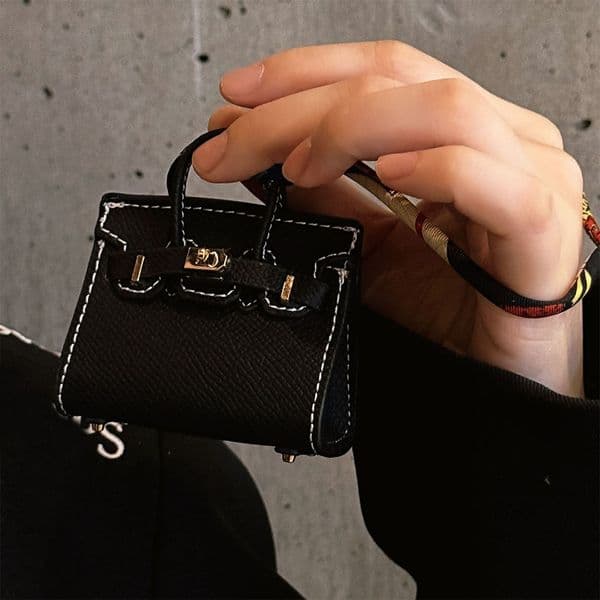Luxury designer keychain fashionable women's mini wallet, high-quality mouth red envelope charming genuine leather men's coin wallet multi color wallet headphone bag