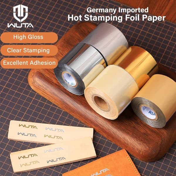 WUTA Kurz Stamping Foil Paper for Leather Bronzing Machine Heat Transfer Film Anodized Gilded DIY Craft Cards Box 260605