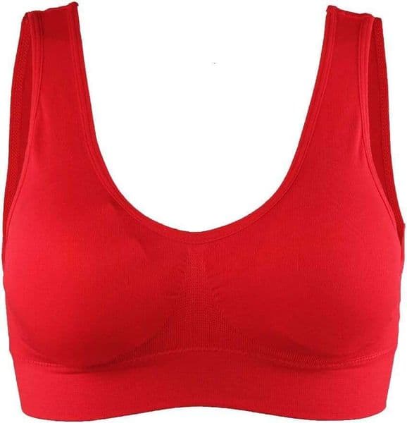 2026 new sourcing map Women Removeable Pads Seamless Wirefree Sleep Vest Tops Sports Yoga Bras free shipping