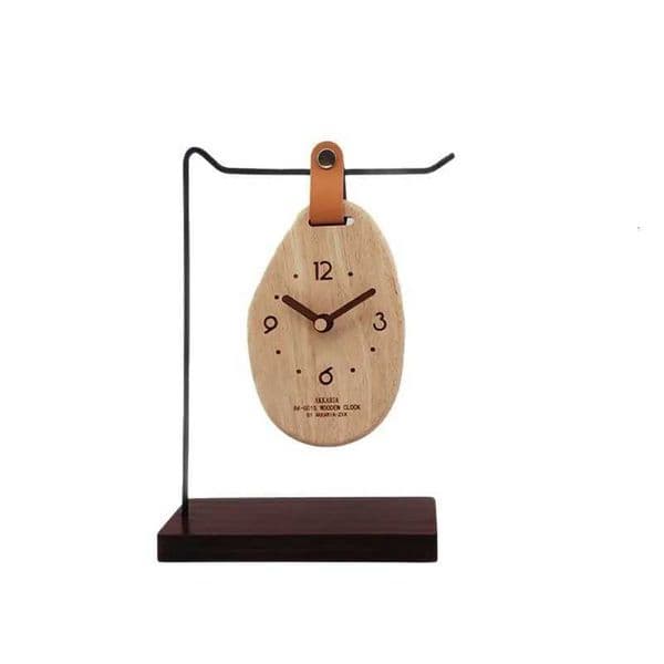 2025 New Creative Solid Wood Desk Clock - High Aesthetic Log-style Tabletop Clock Ornament For Bedro He Decoration J260606