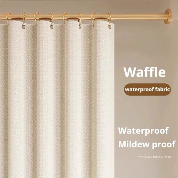 Shower Curtain Waterproof Mildew-proof with 12 Hooks Modern Shower Plant Printed Curtain Set For Bathroom 260605
