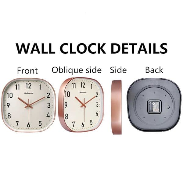 8inch Square Quartz Wall Clock Elegant Beige Dial Black Digital Modern He Off Decoration Simple Style Precise Timing Clock J260606