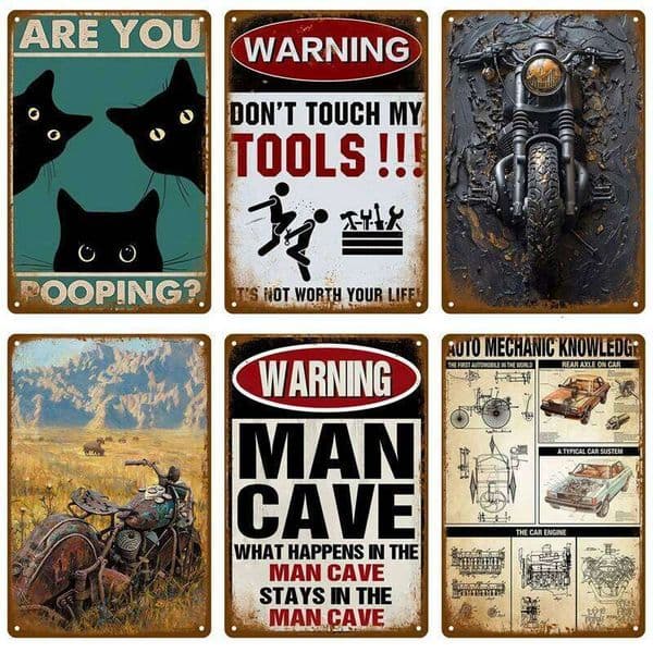 Bedroom Retro Metal Plate Posters Wall Art Mural Vintage Room Decoration Home Decor Items Signs Aesthetic Men 26L0606