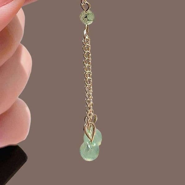 Vintage Brooch Women Beads/Chain Tassel Leaf Design Elegant Qipao Ornaments for Bride Wedding Banquet Dress Brooches