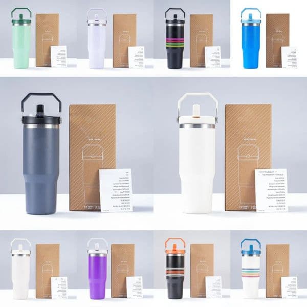 Luxury Designer Decor 30Oz Water Bottle room Designer Car Coffee Cup Portable Stainless Steel Insulated Ice Dominator Handheld Thermos With 16 6