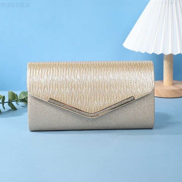 Clutch Evening Ladies Rhinestone Fashion Sequined Stripes Polyester Chain Shoulder Strap Travel Storage Party Purse Gift R260606