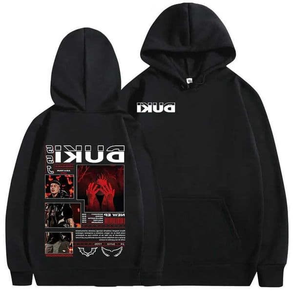 Duki Rapper Tour Merch Hoodies Mens Women Clothing Fashion Hip Hop Oversized Hooded Sweatshirts Casual Long Slve Pullover D260606