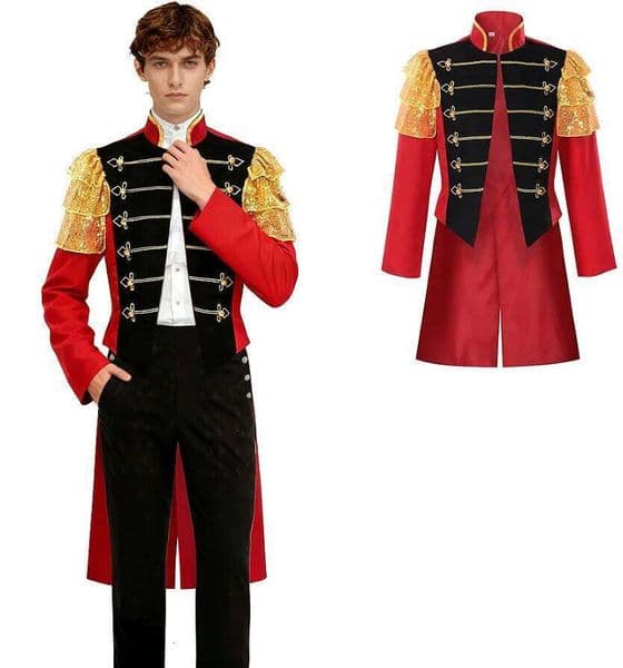 Cosplay Fancy Carnival Military Hussar Jacket Circus Showman Tassel Tailcoat Ringmaster Stage Performance Dress Costume