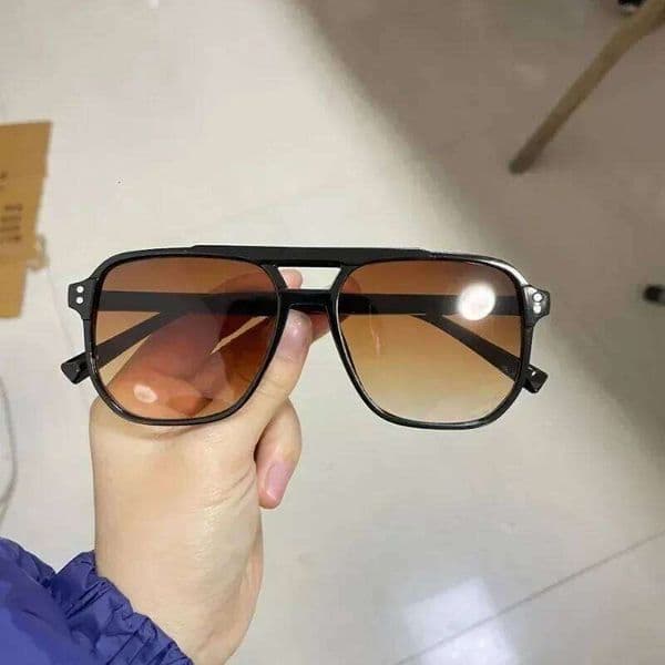 Classic Oversized Pilot Sunglasses Women Vintage Double Bridge Big Sun Glasses Unisex Yellow Driving Eyewear UV400 Shades W260606