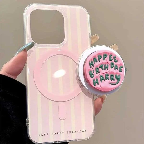 INS Cute English Letter Magnetic Holder Grip Tok Phone Stand port for IPhone 17 16 For Pad Smart Tok Bracket J260606