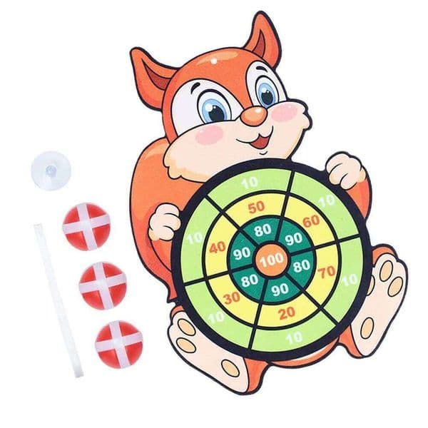 1Set Flying Dart Board Game Cartoon Sticky Ball Fun Parent Child Interactive Toss Catch Set Educational Hand Eye Coordination 26W0606