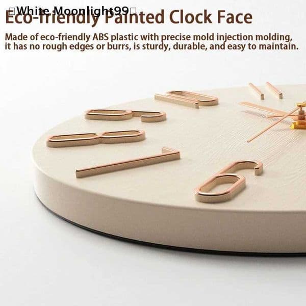 White Living Ro Wall Clock Simple Wall Mounted Household Stylish Decorative Clock 12 Inches 30cm J260606