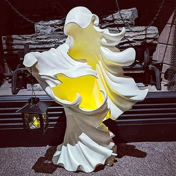 2026 Witch Resin Statue Ghost Sculpture With Lantern Hell Messenger cologne perfume Scary Crafts Halloween Fairy Garden Ornament Home Decor Free Shipping 28