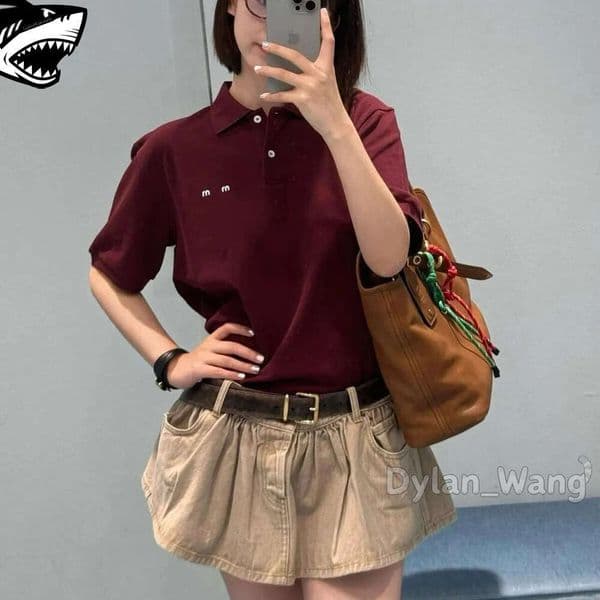 Miu Tank Top Womens designer t Clothing embroidery Tank shirt Summer Streetwear vest tanktop Casual Slim Sport Sexy Spice Top hemd Short Sleeve T-shirt 986
