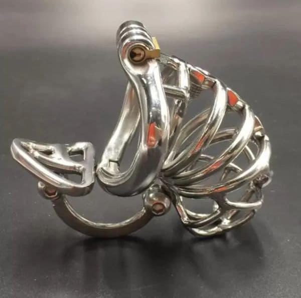 2026 New Devices Newest Design Easy To Pee 75Mm Stainless Steel Chastity Cage adult toys Applied Hinged Curve Base Ring Metal Male For Men Bdsm 008