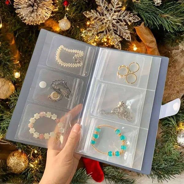 84-Compartment Plastic Jewelry Storage Portable Travel Organizer for Earrings, Rings, Necklaces, Anti-Oxidation Bags 26Y0606