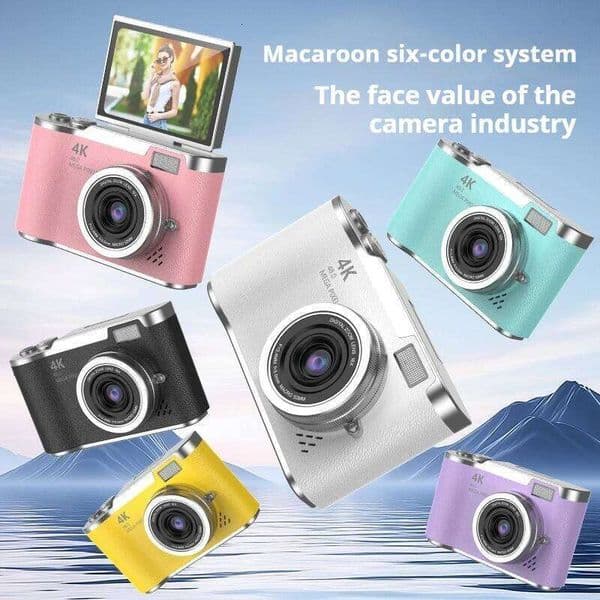Lk007 New Flip Digital Campus Selfie Entry-Level Student Card Machine Video Recording Retro Camera Gift Giveaway 26W0606