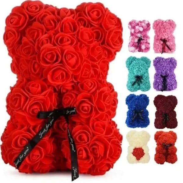 Luxury Designer Decor Valentine's Day Artificial Flower Eternal Rose Teddy Bear Birthday Anniversary Gifts gift set & Decor Miniatures A For My Girlfriend Decor 2