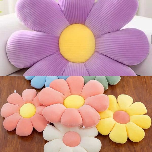 Cushion Flower 40cm Girly Stuffed Room Decor Daisy Setting For Kids Bedroom Seat Bay Window Pink Flower L260606