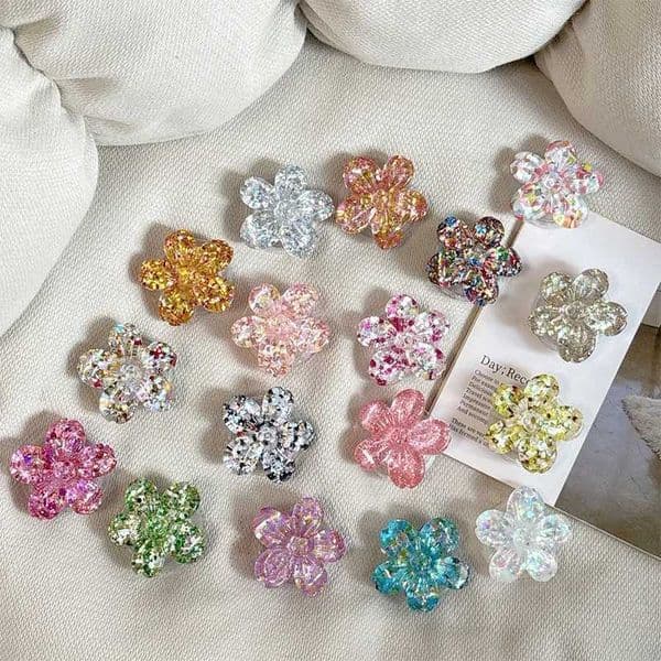 Korean Glitter Sequi Three-nsional Flower Phone Stand Adhesive Ring for Iphone S26 Grip Tok Bracket Holder J260606