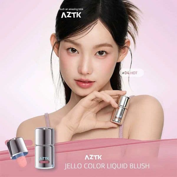 AZTK JC04 Water To Powder Liquid Blush Muted Cool Pink Soft Matte Natural Flush Cheek Tint MakeupT260606