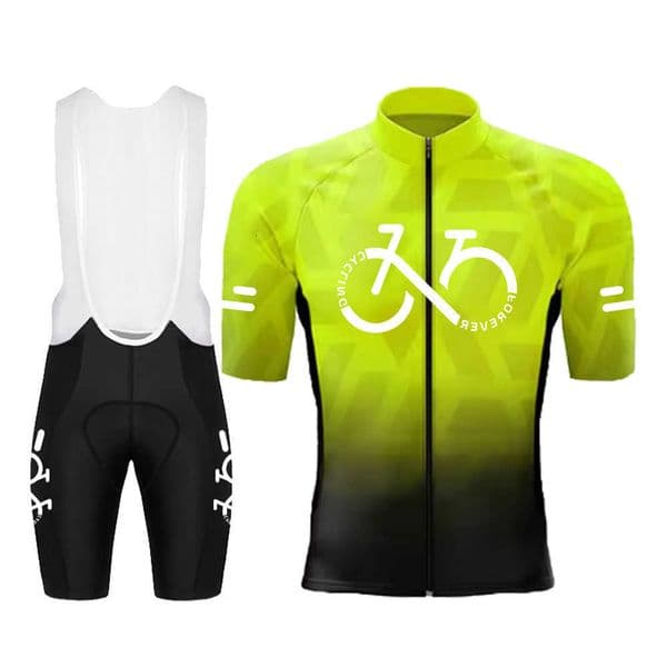 Jersey Set 2025 Summer Cycling Ropa Ciclismo Mens Short Sleeve Bicycle Cycling Clothing Gradient Color Breathable MTB Bike Wear.R260606