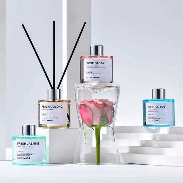 2026 New Reed Diffuser Set Lavender 50Ml Jasmine Bottle With Fragrance Expanding Stick Hotel Home Aromatherapy Air Fresh Fragranc Scents L26