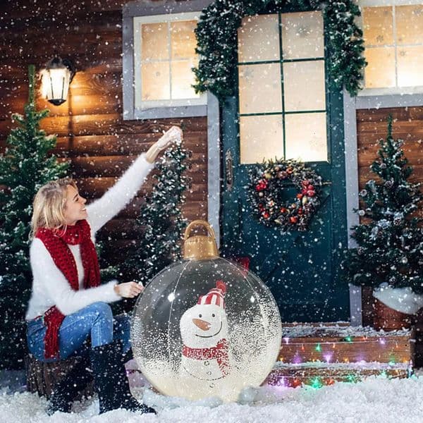 2026 cologne 23.6 Inch Giant perfume Inflatable Christmas With LED Light Decorated Large Ball Hanging Ornaments For Xmas Porch Lawn Free Shipping 28