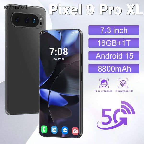 New product PIXEL 9 PRO XL - Android smart 5G mobile phone with 16GB RAM and 1TB storage, featuring a 7.3-inch full-screen display and high definition quality.