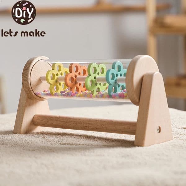 Montessori Rain Stick Toy for Babies Wooden Rainmaker Musical ShakerSensory Educational Instrument Toddlers 612 Months 260605